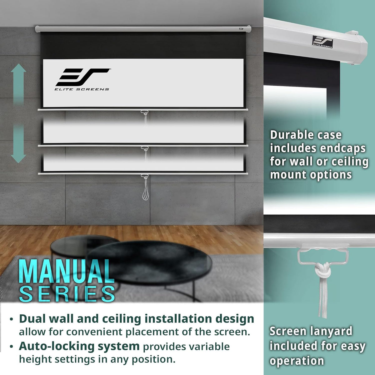 Elite Manual pull down white