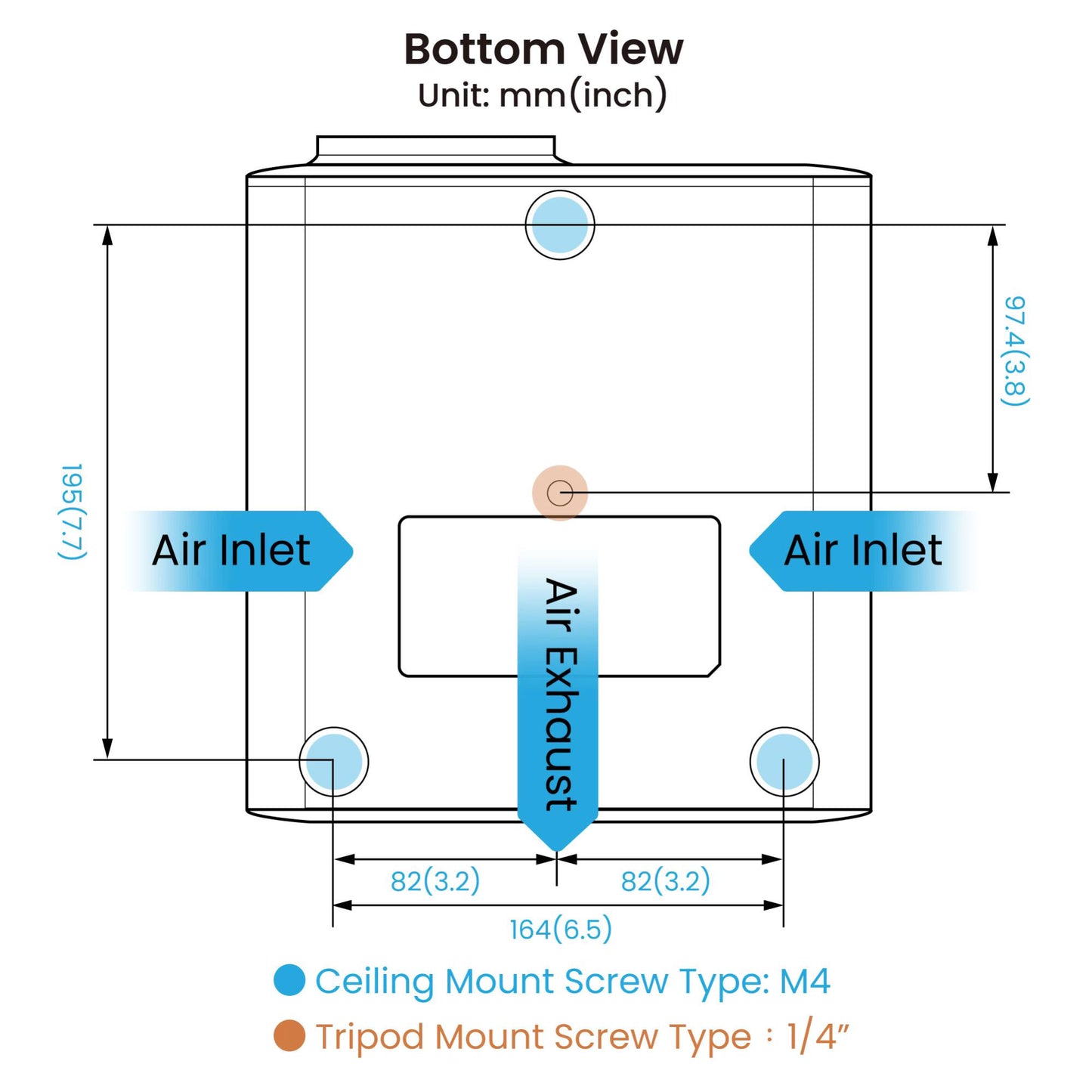 BenQ TK705i Mounting Holes