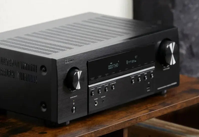 Denon AVC-S670H 4K & 8K 5.2 AV Receiver on shelf