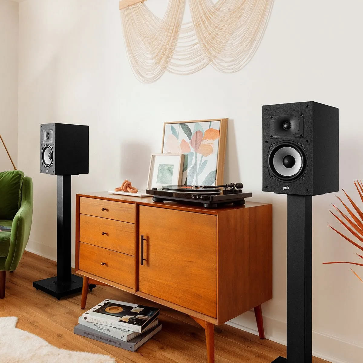Polk XT20 Speakers on stands