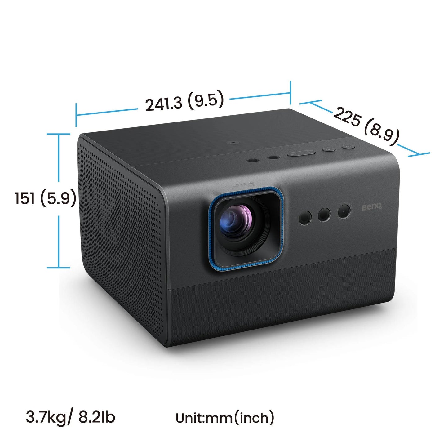 BenQ GP520 LED 4K Smart Home Entertainment Projector dimensions