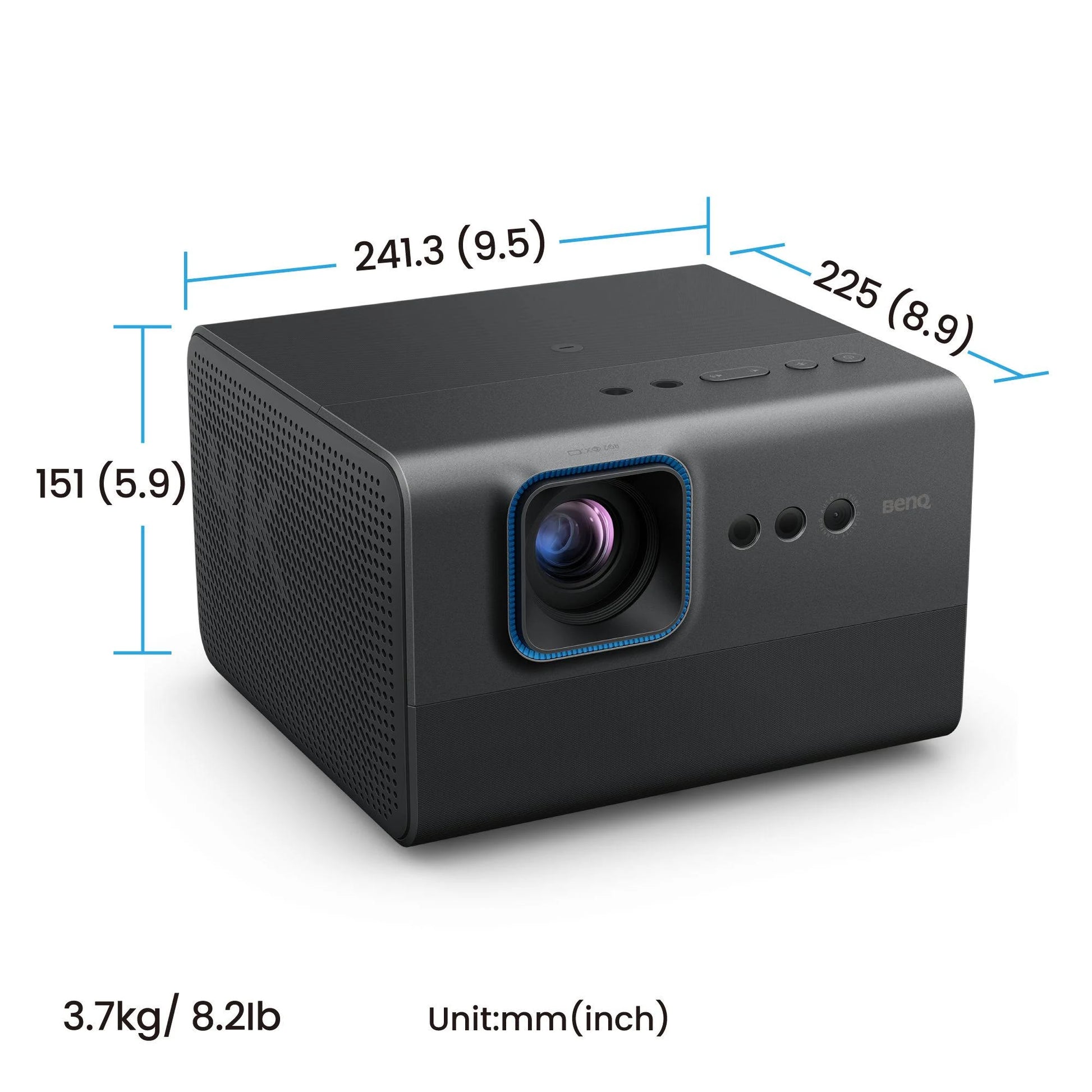 BenQ GP520 LED 4K Smart Home Entertainment Projector dimensions