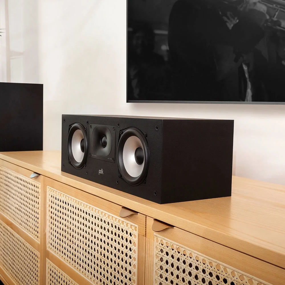 Polk XT30 Centre Speaker on shelf