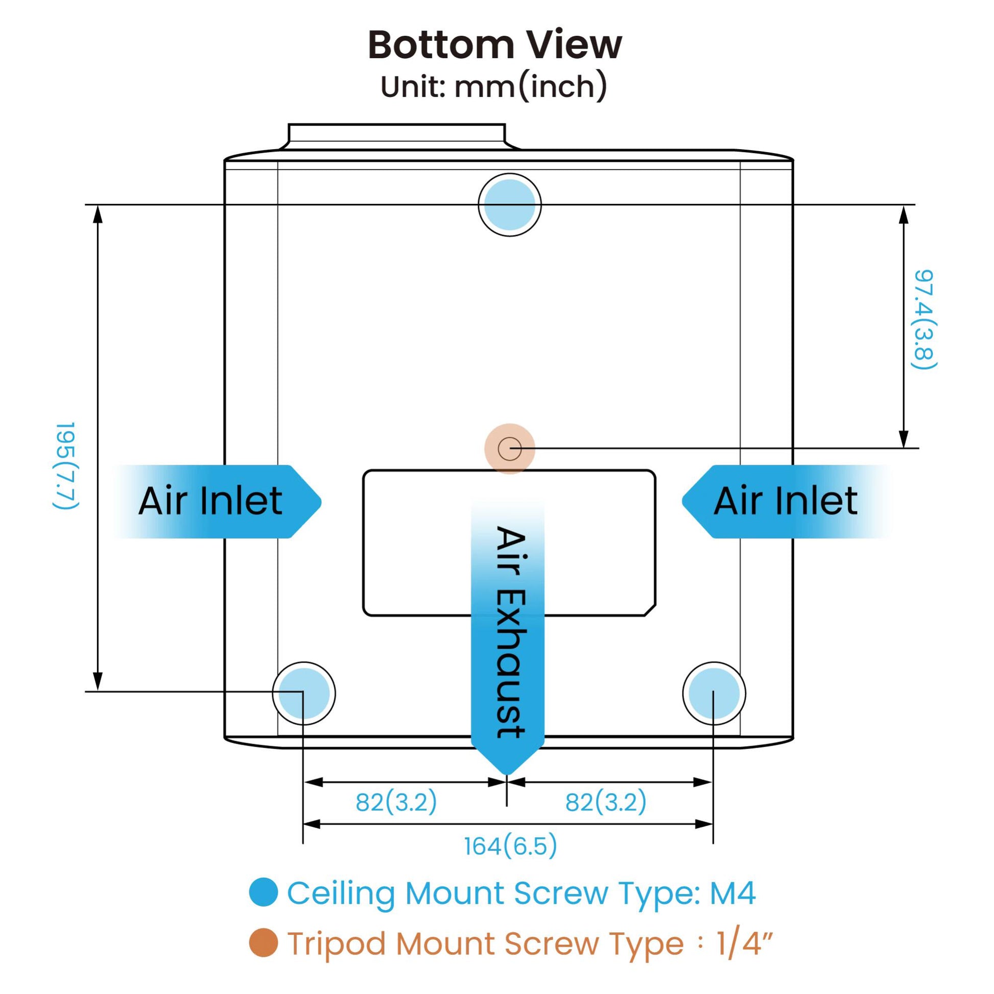 BenQ TK705i Mounting Holes