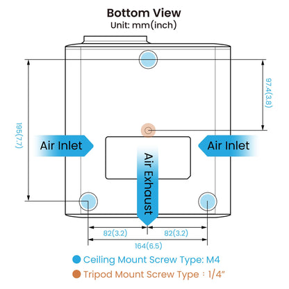 BenQ TK705i Mounting Holes