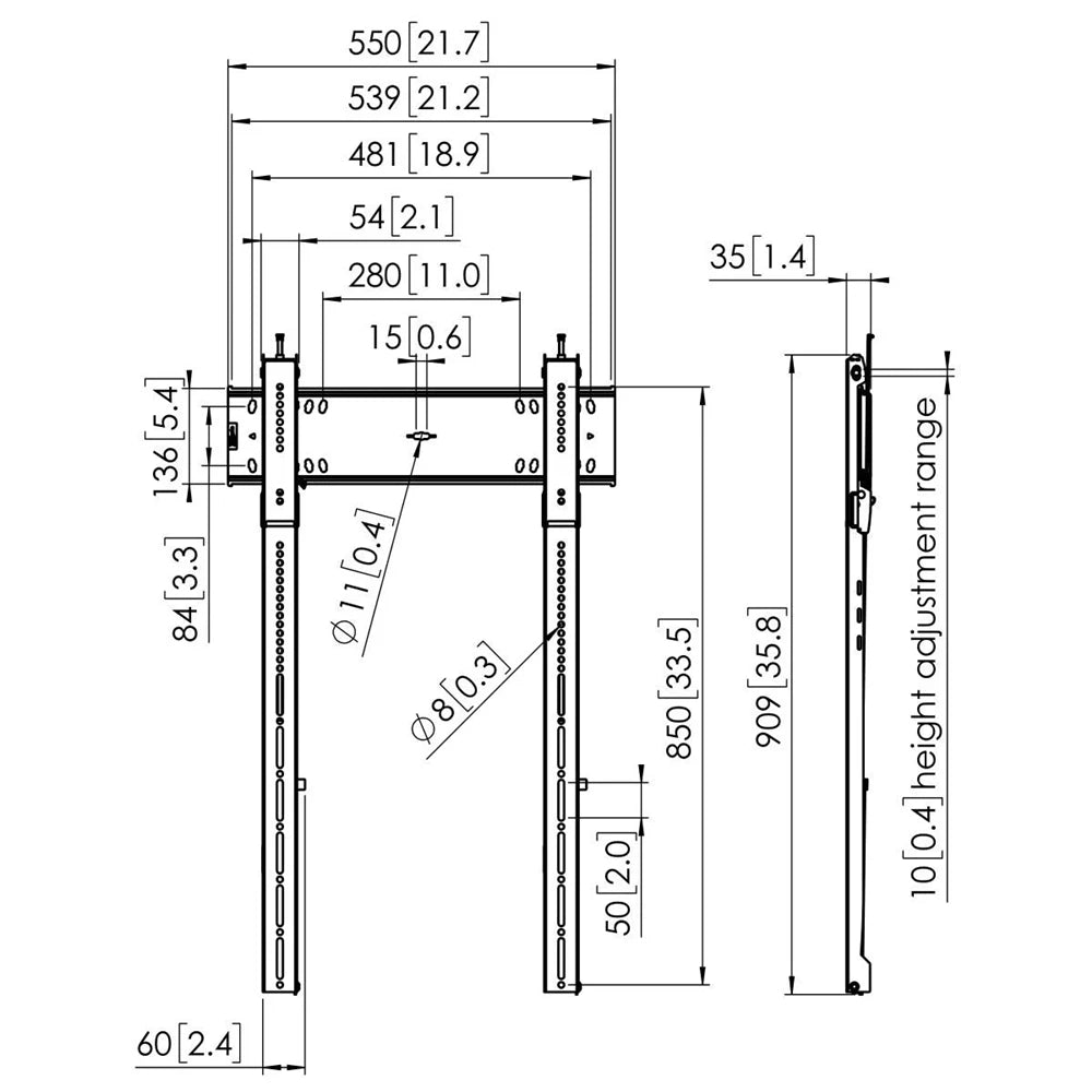 Vogel's PFW 6815 Fixed Portrait Wall Mount specifications