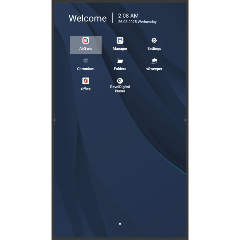 ViewSonic CDE7531-1C 75" 4K Commercial Display portrait mounted