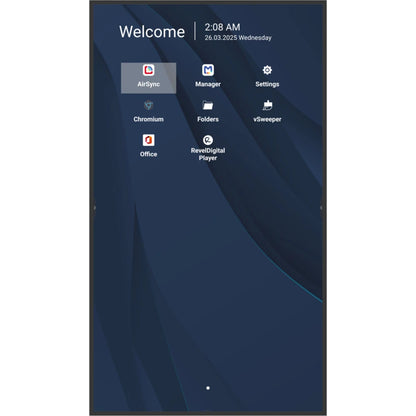 ViewSonic CDE7531-1C 75" 4K Commercial Display portrait mounted
