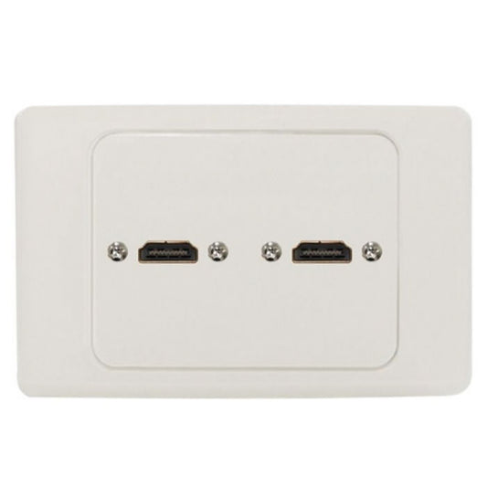 Dual HDMI Female to Female Wall Plate