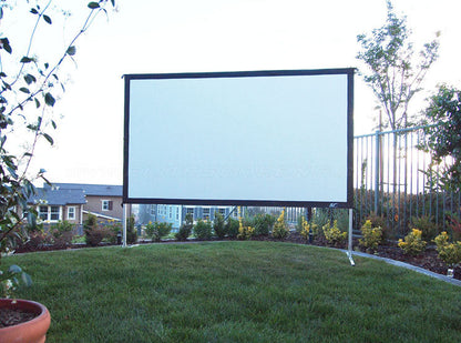 Elite Fast Fold Projector Screen outdoors