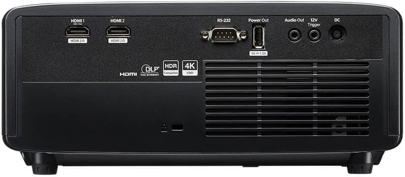 Optoma PK52 4K Laser Home Theatre Projector rear